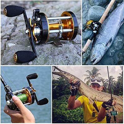 Fishing Round Baitcasting Reel Right Hand Saltwater Conventional Reel  Catfish
