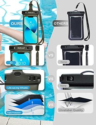 Universal Waterproof Case,Hiearcool Waterproof Phone Pouch Compatible for iPhone, Black