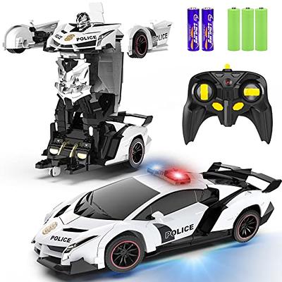 FDJ Remote Control Car - Transform , One Button Deformation to Robot with  Flashing Light, 2.4Ghz 1:18 Scale Transforming Police Boys Kids Toys Gift  with 360 Degree Rotating Drifting - Yahoo Shopping