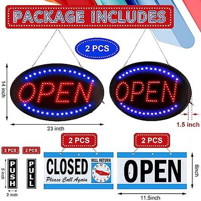 LED Open Sign,16x6 inch Open Sign Neon Wall Decor Light for Business,With  multiple flashing modes, Ideal for Restaurant, Bar, Salon Stores, Barber