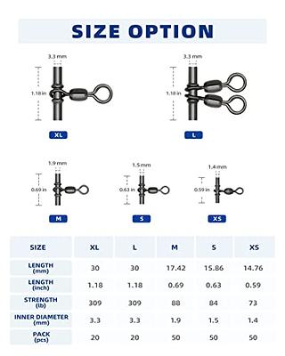 BLUEWING Rolling Ball Bearing Fishing Swivel 3-Way Swivels Fishing Tackle  with Rolling Barrel and Double Barrel Swivels 3-Way T-Turn Double Swivel  for Rigs for Freshwater and Saltwater 309lb, 20pcs - Yahoo Shopping