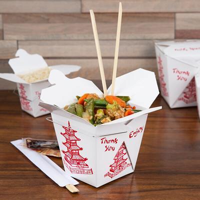 Fold-Pak 16MWPAGODM 16 oz. Pagoda Chinese / Asian Microwavable Paper Take-Out  Container - 450/Case