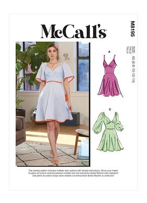 McCall's Sewing Pattern M8284 Misses' Tops and Dresses