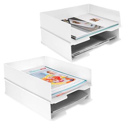  Natwind 7 Tiers Paper Organizer for Desk Desktop White File  Holder Office Desk Organizer Mail Letter Tray & Paper Sorter Document  Notebooks Storage Rack for Home Office School Classroom : Office