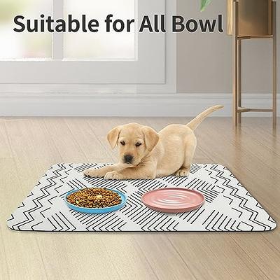 VCEPJH Absorbent Dog Mat for Food and Water Bowls - 2 Pack 32x20 inch Large  Pet Feeding