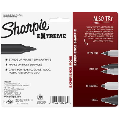  SHARPIE 37161PP Permanent Markers, Ultra Fine Point, Black, 2  Count : Office Products