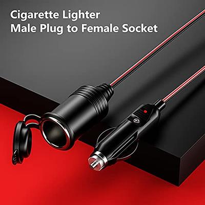 12V 24V Heavy Duty 16 AWG 15A 20A Male Plug Cigarette Lighter