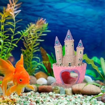 POPETPOP Aquarium Decorations Heart Castle - Fish Tank Decorations Cichlids  Fish Hideout House Cute Castle for Girls Gift Toy Pink - Yahoo Shopping
