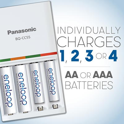 50-Pack AA NiMH Panasonic Eneloop 2000 mAh Rechargeable Batteries
