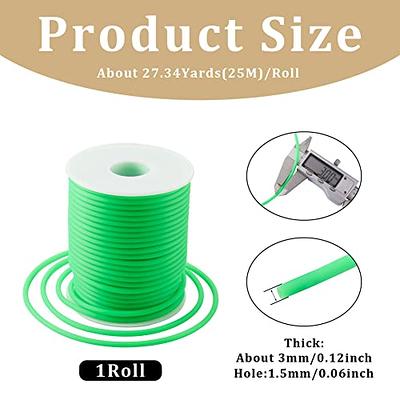 27 Yards 3mm Hollow Rubber Tubing PVC Rubber Tube Cord Thread with 1.5mm  Hole for DIY Craft Beading Necklace Bracelet Jewelry Making, Lime Green -  Yahoo Shopping
