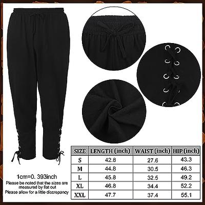 Medieval Pants Costume for Men Women Pirate Trousers Lace Up Renaissance  Pants Pirate Brown Black Plus Size Halloween Beige L : : Clothing,  Shoes & Accessories