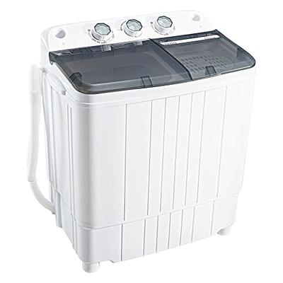 2 In 1 Portable Washing Machine, Twin Tub Compact Washer 28lbs Capacity,  Washer and Spinner Dryer