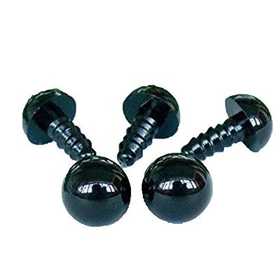 Black Safety Eyes (Screw) - 15mm