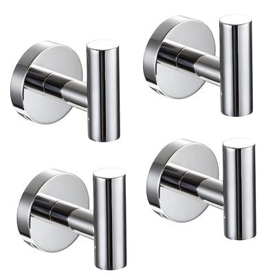 4-Pieces J-Hook Robe/Towel Hook in Stainless Steel Polished Chrome - Yahoo  Shopping