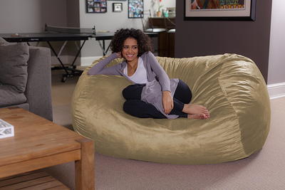 EDUJIN [Removable Outer Cover] 3 ft Medium Bean Bag Chair: 3' Memory Foam Bean  Bag Chairs