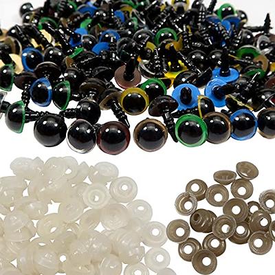 TOAOB 140pcs 10mm Colorful Plastic Safety Eyes Craft Eyes with