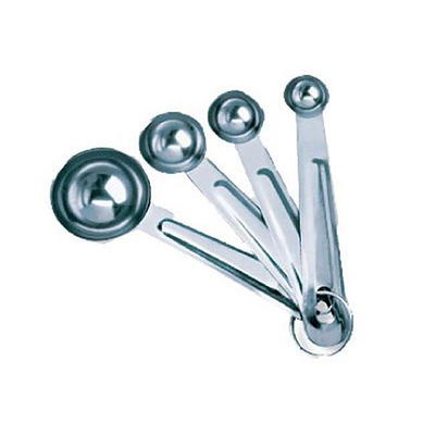 Amco Brushed Stainless Steel 4 Piece Measuring Spoon Set