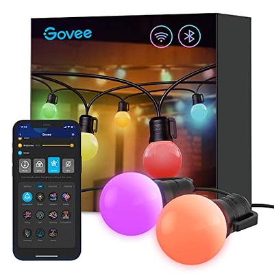 Govee 50 FT Permanent Outdoor Lights, Smart RGBIC Outdoor Lights 75 Scene  Modes