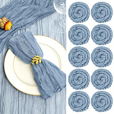 Cotton Gauze Cloth Napkin Set / Dusty Blue