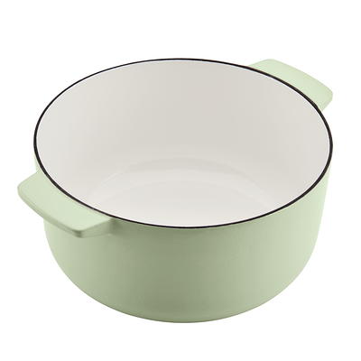 Gibson 7 qt Enameled Cast Iron Artisian Dutch Oven, Pistachio Green