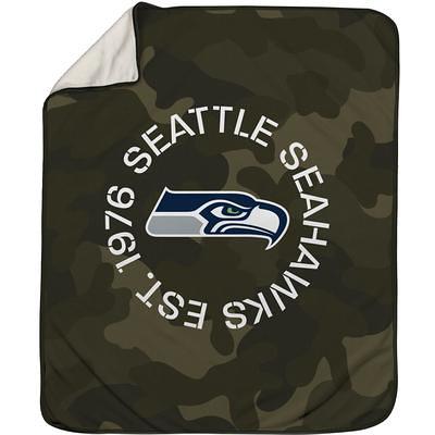 Seattle Seahawks 50 x 60 Repeat Tonal Logo Flannel Fleece Blanket