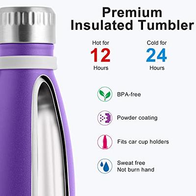 24 oz Stainless Steel Insulated Water Bottle - Purple