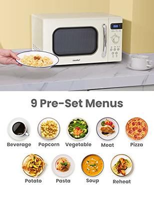 COMFEE' Retro Small Microwave Oven With Compact Size, 9 Preset Menus,  Position-Memory Turntable, Mute Function, Countertop Perfect For Spaces,  0.7 Cu Ft/700W, Cream, AM720C2RA-A - Yahoo Shopping