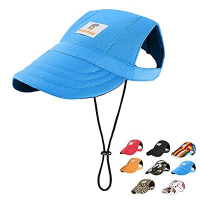 2 Pieces Dog Baseball Cap Pet Hats for Dogs Outdoor Pet Adjustable Dog Hats  Stripe Summer Travel Sport Hat Sun Protection Hats with Ear Holes for