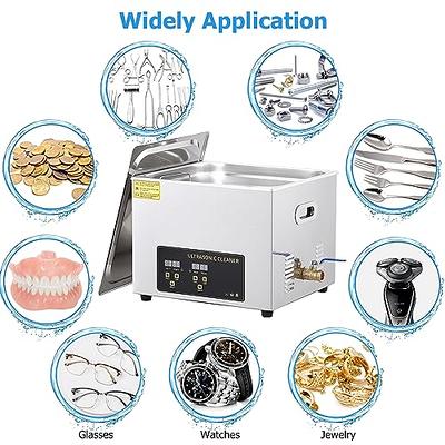 6l Ultrasonic Cleaner With Heater Timer Knob Control Solution Lab Water  Drain