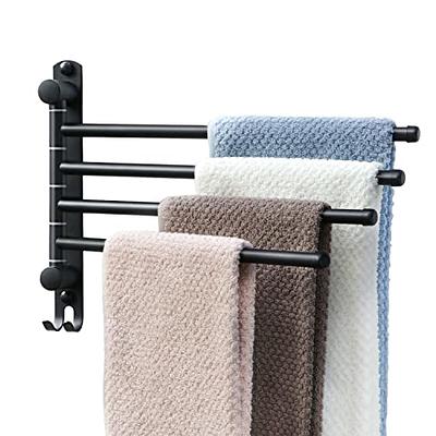 Self Adhesive Towel Rod Bar Wall Bath Towel Holder Rail Rack for Kitchen  Bathroom - 34cm - White 