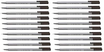 Staedtler Black 0.3mm Triplus Fineliner Fine Line Pens Superfine Dry Safe &  Washes Out of Most Textiles (Pack of 20) - Yahoo Shopping