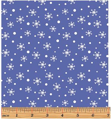 Snow Place Like Home - Daze in Periwinkle Blue White Dots Cotton