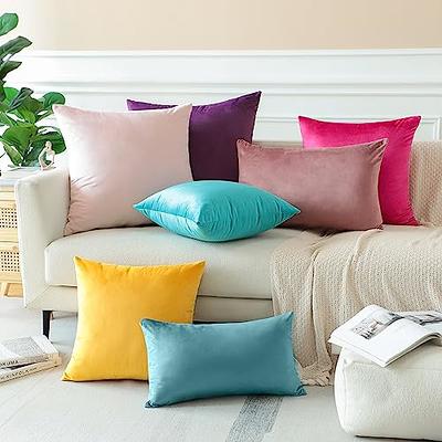 OTOSTAR Velvet Soft Decorative Throw Pillow Covers 24 x 24 Inch