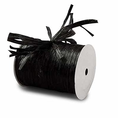 Black Matte Raffia Ribbon - 1/4 ''x 100 yd - DIY Home Projects
