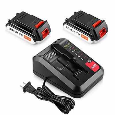 Replacement Black+Decker 20V Max Lithium Ion Battery Charger