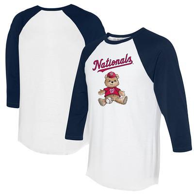 Youth Tiny Turnip White/Navy Minnesota Twins Teddy Boy 3/4-Sleeve Raglan T-Shirt Size: Small