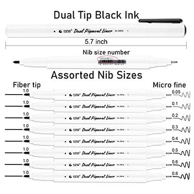 Pigma Micron Fineliner Pens - Archival Black Ink Pens - Pens for Writing,  Drawing, or Journaling - Assorted Point Sizes - 6 Pack