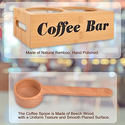 Glass Coffee Containers with Shelf Printed Coffee Bar- 2 Pcs 49oz