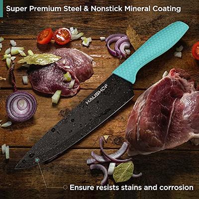 Top Quality 5pcs PP Handle With Acrylic Stand Coating Non-stick Color  Kitchen Knife Set - Buy Top Quality 5pcs PP Handle With Acrylic Stand  Coating Non-stick Color Kitchen Knife Set Product on