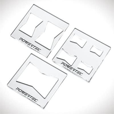 POWERTEC 71356 Clear Acrylic Butterfly Bowtie Router Template for  Woodworking, Decorative Wood Router Jig Stencils Inlay Kit for Precise Cuts  (7 in 1 Template) - Yahoo Shopping