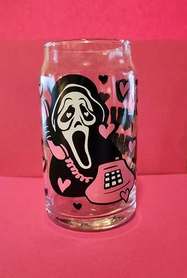 Cute Ghost Glass Can Cup Cute Ghost Iced Coffee Cup Halloween Glass Cup  Spooky Season Cup Libbey Glass Can Cup Opal Holographic 