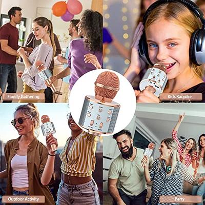 OVELLIC 2 Pack Karaoke Microphone for kids, Wireless Bluetooth Karaoke  Microphone for Singing, Portable Handheld Mic Speaker Machine, Great Gifts  Toys