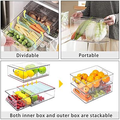 Food Storage Containers Fridge Produce Saver Stackable Organizer