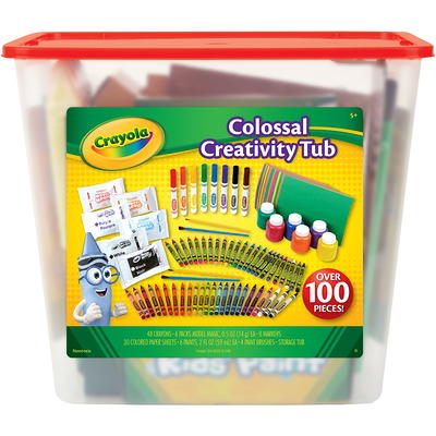 Crayola Creativity Tub, Art Set, 102 Pcs, Toys for Kids, Creative