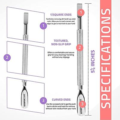 Utopia Care - Cuticle Pusher and Cutter - Professional Grade Stainless  Steel Cuticle Remover and Cutter - Durable Manicure and Pedicure Tool - for  Fingernails and Toenails 