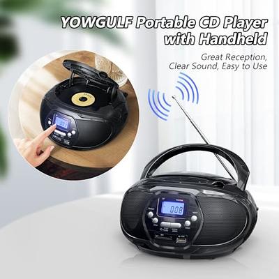 SingingWood NP030AB-YP Portable Karaoke System, Portable CD Player Boombox  with Bluetooth for Home AM FM Stereo Radio, Headphone Jack, Portable