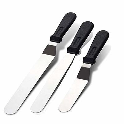 Offset Spatula Set Of 3 Dishwasher Stainless Steel+pp Plastic Handle