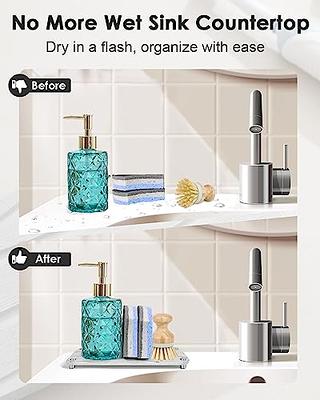 DISCHOOL Instant dry sink organizer, lifestyle bathroom countertop sink tray  for soap bottles. Fast drying stone bathroom sink tray/bathroom sink caddy  - Yahoo Shopping