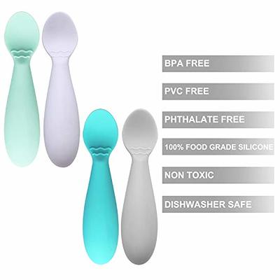 Qkie Toddler Utensils, Toddler Forks and Spoons, Baby Spoons Self Feeding,  Stainless Steel Baby Silverware with BPA Free Silicone Easy Grip, 8 Months+  - Yahoo Shopping