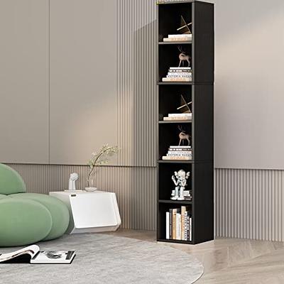 Bookshelf, 6-Tier Bamboo Adjustable 63.4” Tall Bookcase Book Shelf